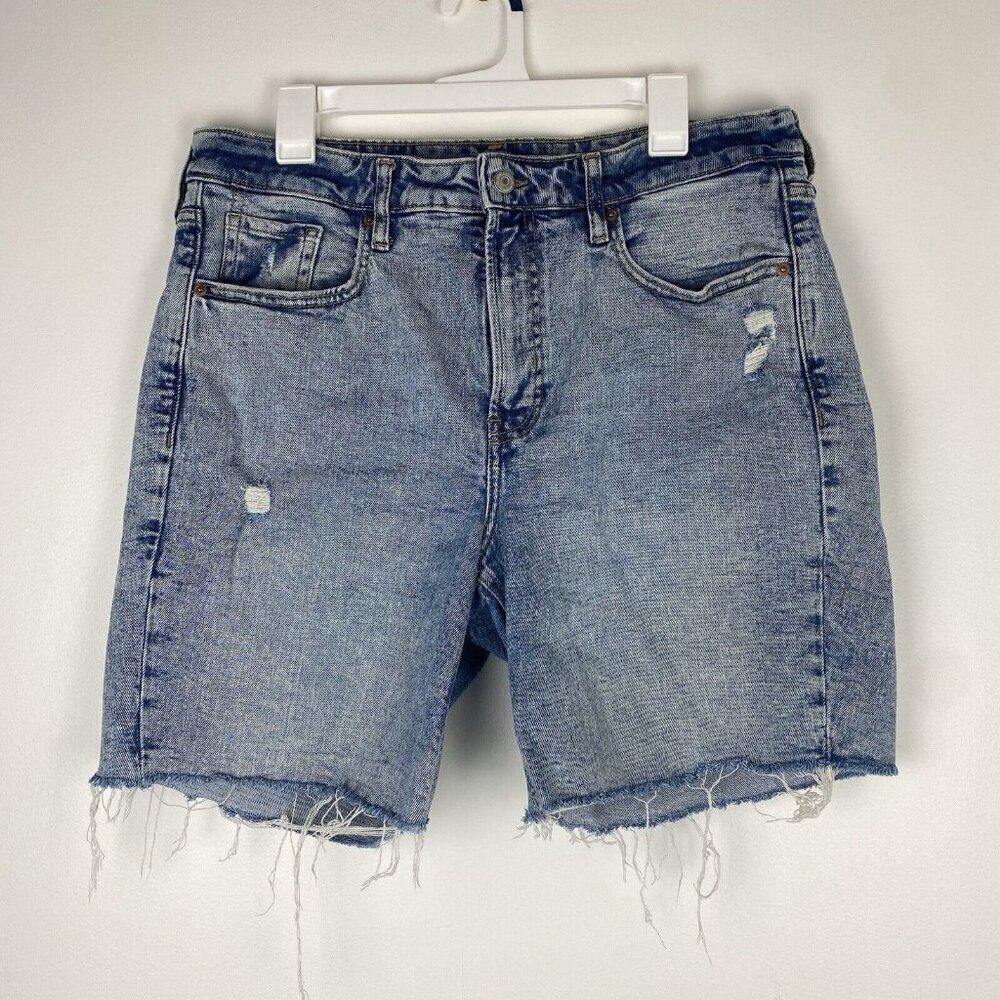 Old Navy Women's O.G. Straight High Rise Denim Shorts Size 14 Cutoff Jean